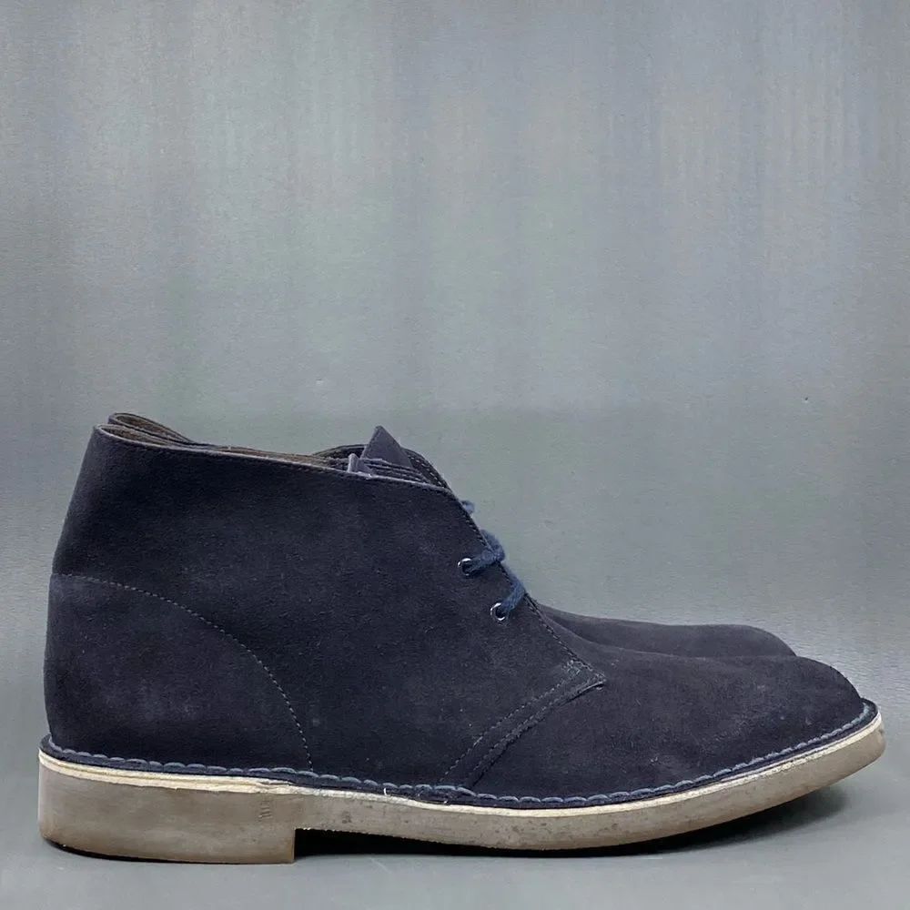 Clark’s Originals Desert Chukka Boots Daim Blue Suede Lace up boots mens size 13